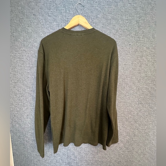 George Men's V-Neck Sweater in Forest Green - Picture 3 of 3